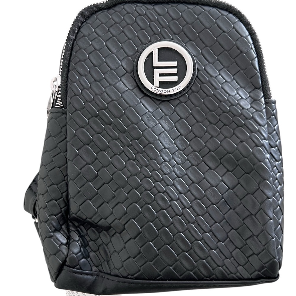 London Fog Broadway Double Compartment Woven Sling Bag